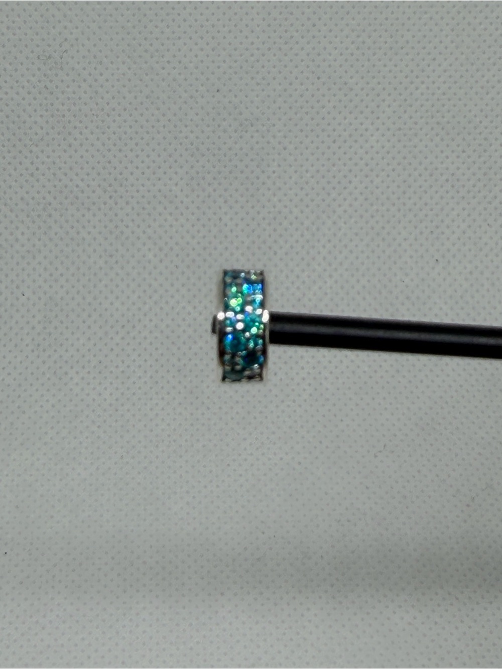 Pandora Teal Pavé Clip Charm - 791817MCZ